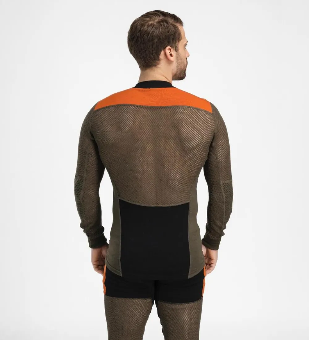 Heren Aclima Woolnet hybrid crew neck men