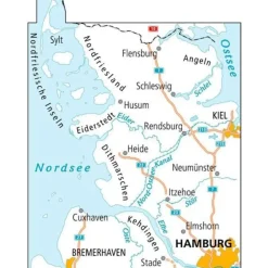 ADFC Radtourkarte Fietskaart Nordfriesland Schleswig 1
