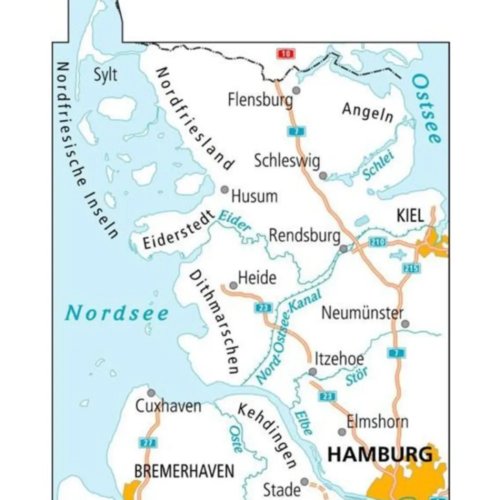ADFC Radtourkarte Fietskaart Nordfriesland Schleswig 1