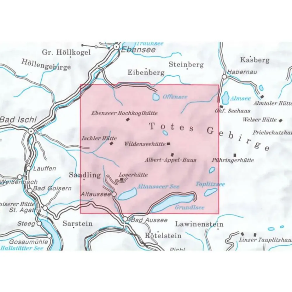 Alpenvereinskarte Wandel-skikaart 15/1 Totes Gebirge West