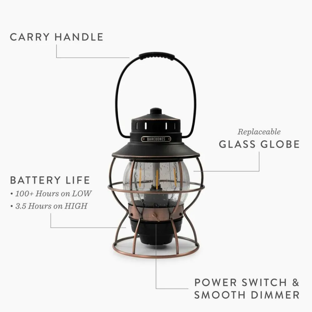 Barebones Railroad Lantern ocean blue-usb