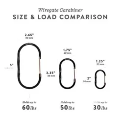 Barebones Wiregate carabiner small 3pc black
