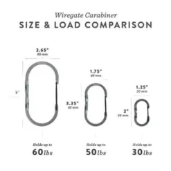 Barebones Wiregate carabiner small 3pc gunmetal
