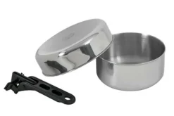 BasicNature Stainless steel set Biwak junior