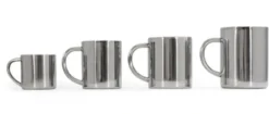 BasicNature Stainless steel thermo mug 0.1 liter espresso