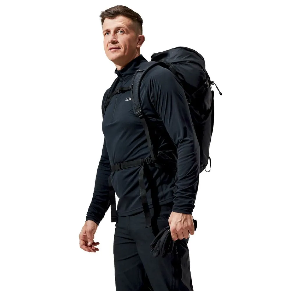 Heren Berghaus M Trailblazer LS half-zip tech tee