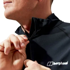 Heren Berghaus M Trailblazer LS half-zip tech tee