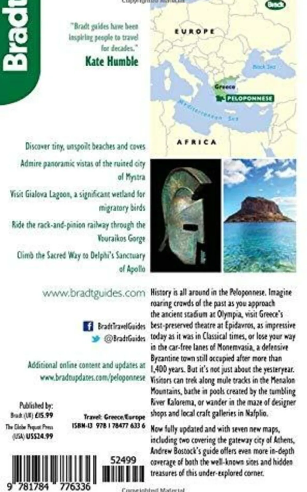 Bradt Travelguides Greece - The Peloponnese - Peloponnesos