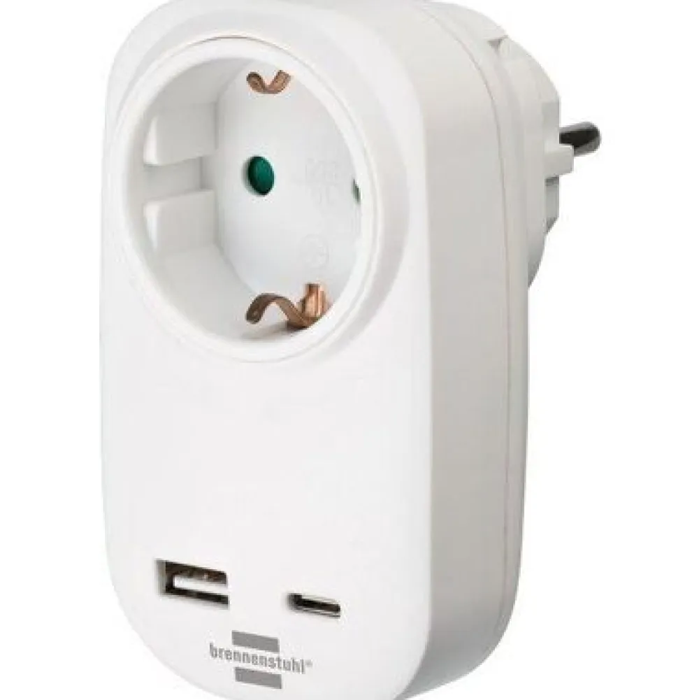 Brennenstuhl Stopcontactadapter met USB C 18W