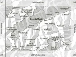 Bundesamt - Swisstopo Skitoerkaart 256S Disentis - Mustér