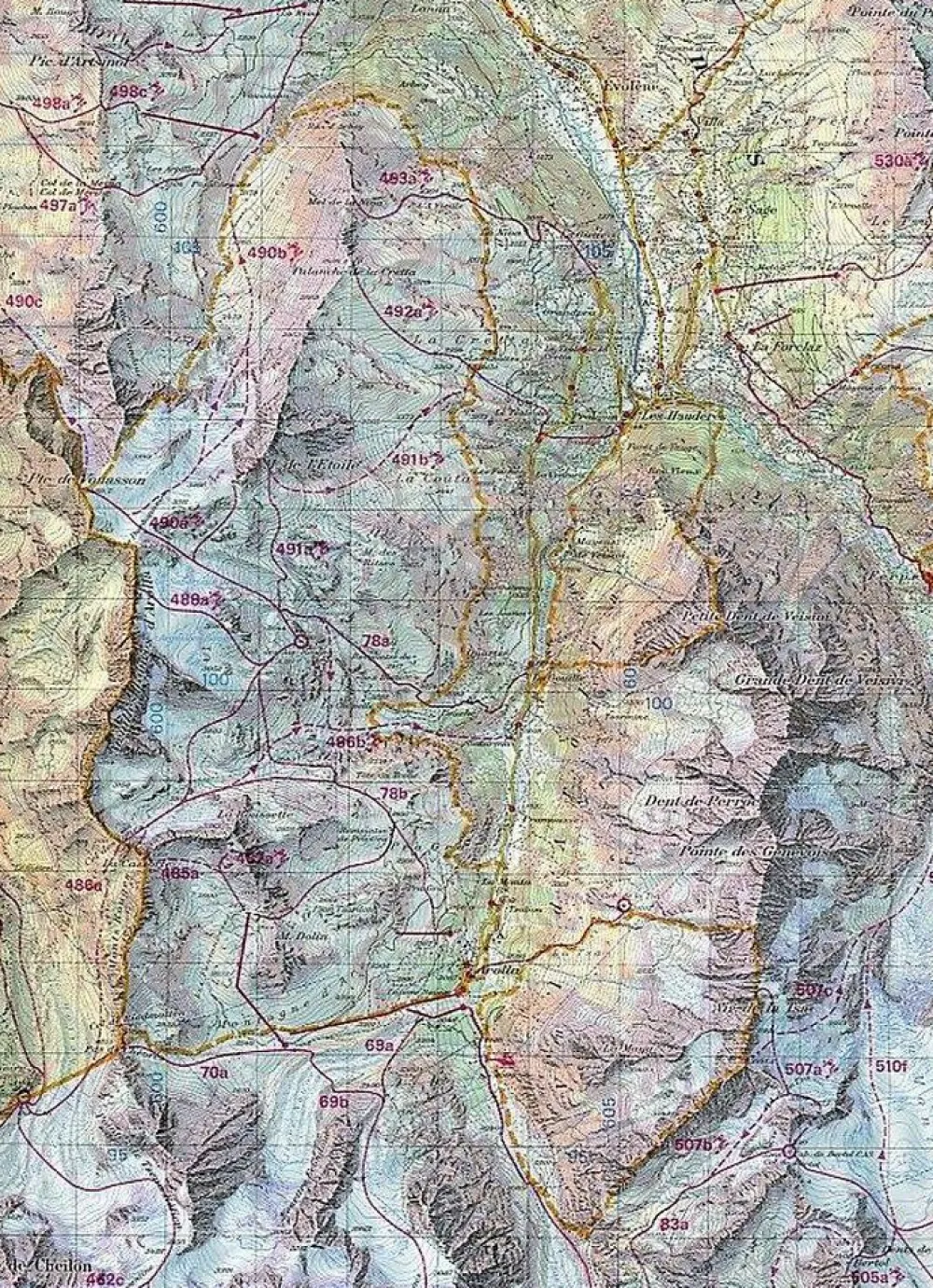 Bundesamt - Swisstopo Skitoerkaart 283S Arolla