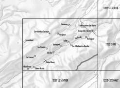 Bundesamt - Swisstopo Topografische kaart 1201 Mouthe