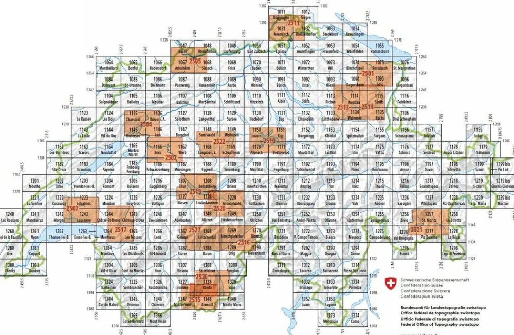Bundesamt - Swisstopo Topografische kaart 1157 Sulzfluh