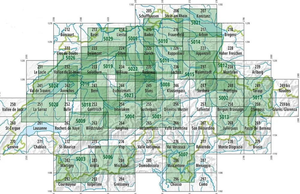 Bundesamt - Swisstopo Topografische kaart 5014 Sankt Gallen - Appenzell