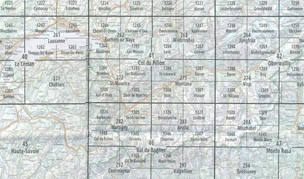 Bundesamt - Swisstopo Topografische kaart 1308 St-Niklaus