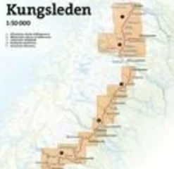 Calazo Wandelkaart Kungsleden Kvikkjokk Adolfström