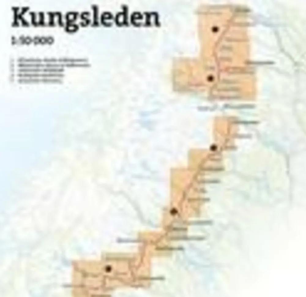 Calazo Wandelkaart Kungsleden Saltouluokta Kvikkjokk