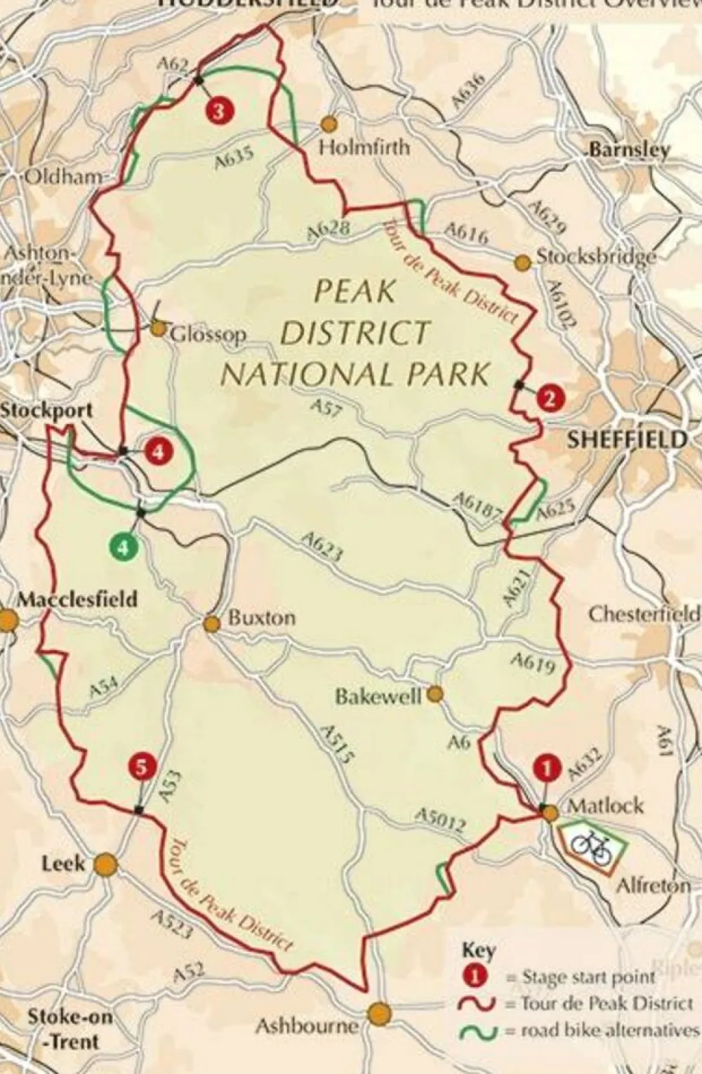 Cicerone Fietsgids Cycling in the Peak District