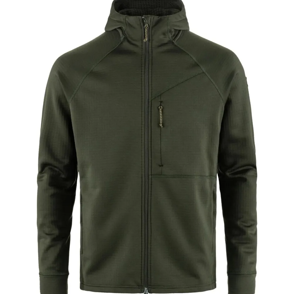 Heren Fjallraven Abisko Grid Fleece Hoodie M