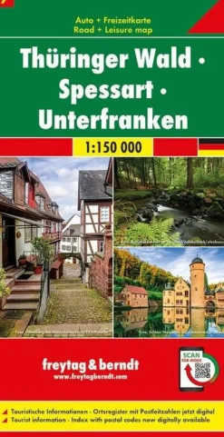 Freytag & Berndt Wegenkaart 07 Thüringer Wald - Spessart