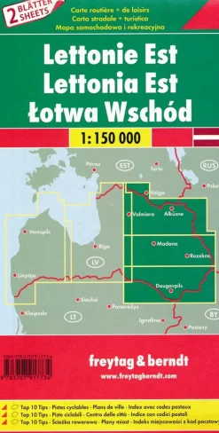 Freytag & Berndt Wegenkaarten set Letland West en Oost