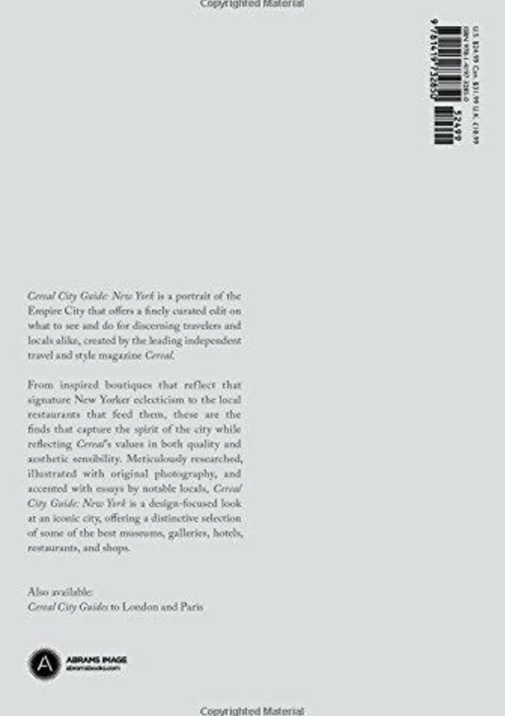 Harry N. Abrams Cereal City Guide: New York