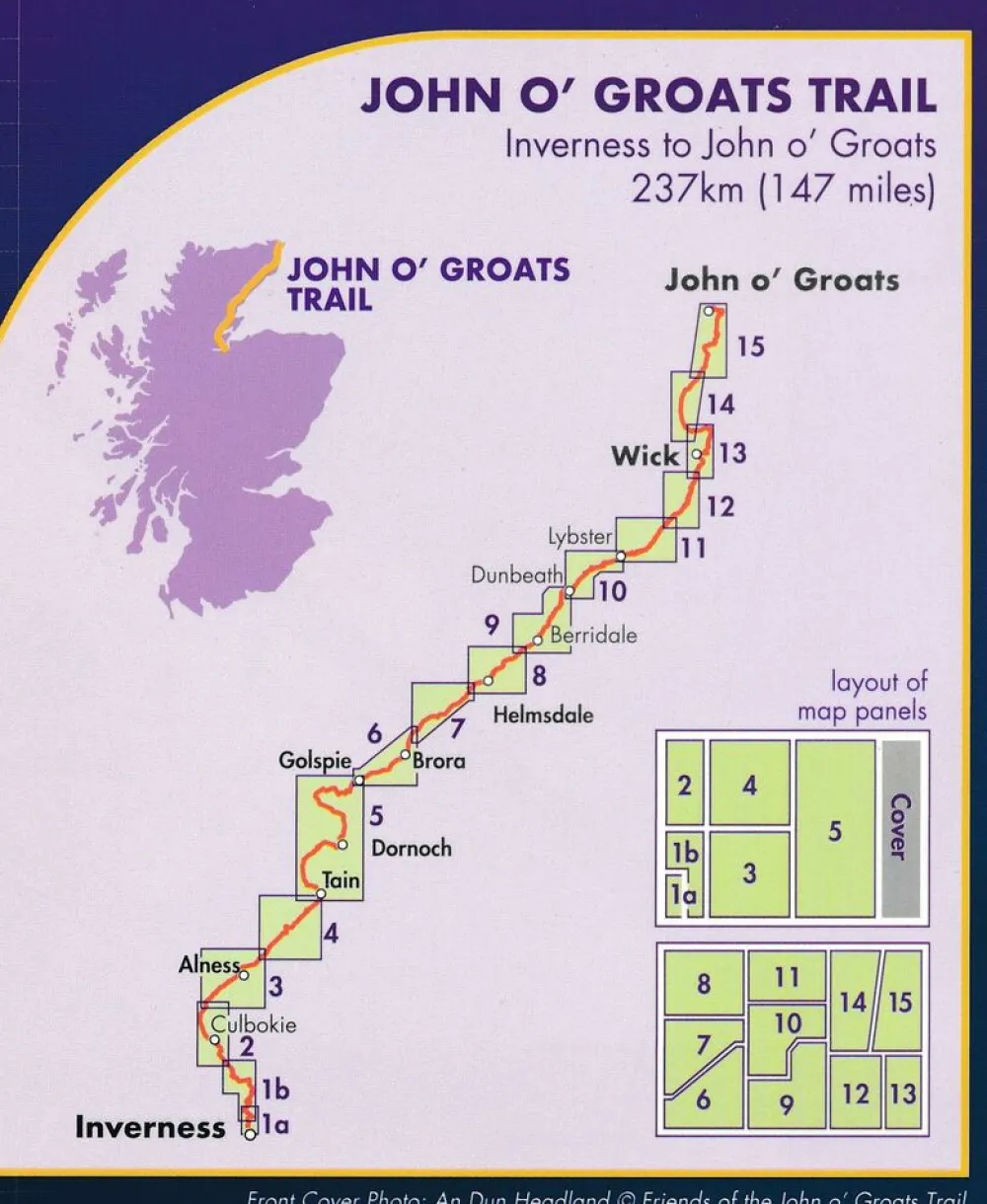 Harvey Maps Wandelkaart XT40 John O'Groats Trail