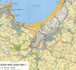 Harvey Maps Wandelkaart XT40 South West Coast Path deel 1