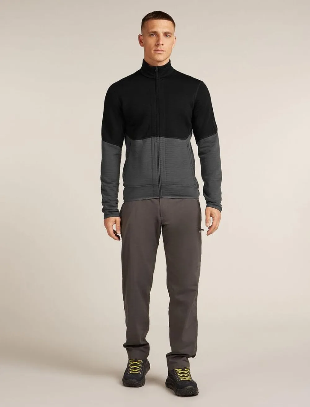 Heren Icebreaker M Merino 400 RealFleece Descender LS Zip