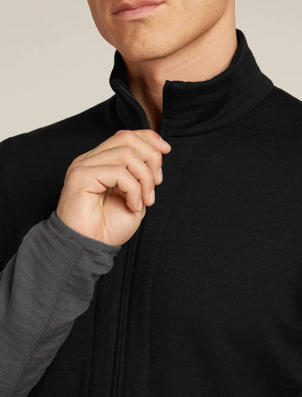 Heren Icebreaker M Merino 400 RealFleece Descender LS Zip