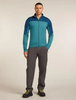 Heren Icebreaker M Merino Blend 300 RealFleece Descender LS Zip