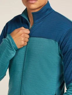 Heren Icebreaker M Merino Blend 300 RealFleece Descender LS Zip