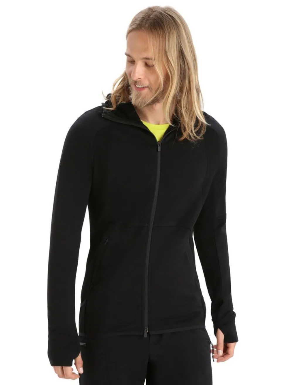 Heren Icebreaker M Quantum zoneknit LS zip hoody