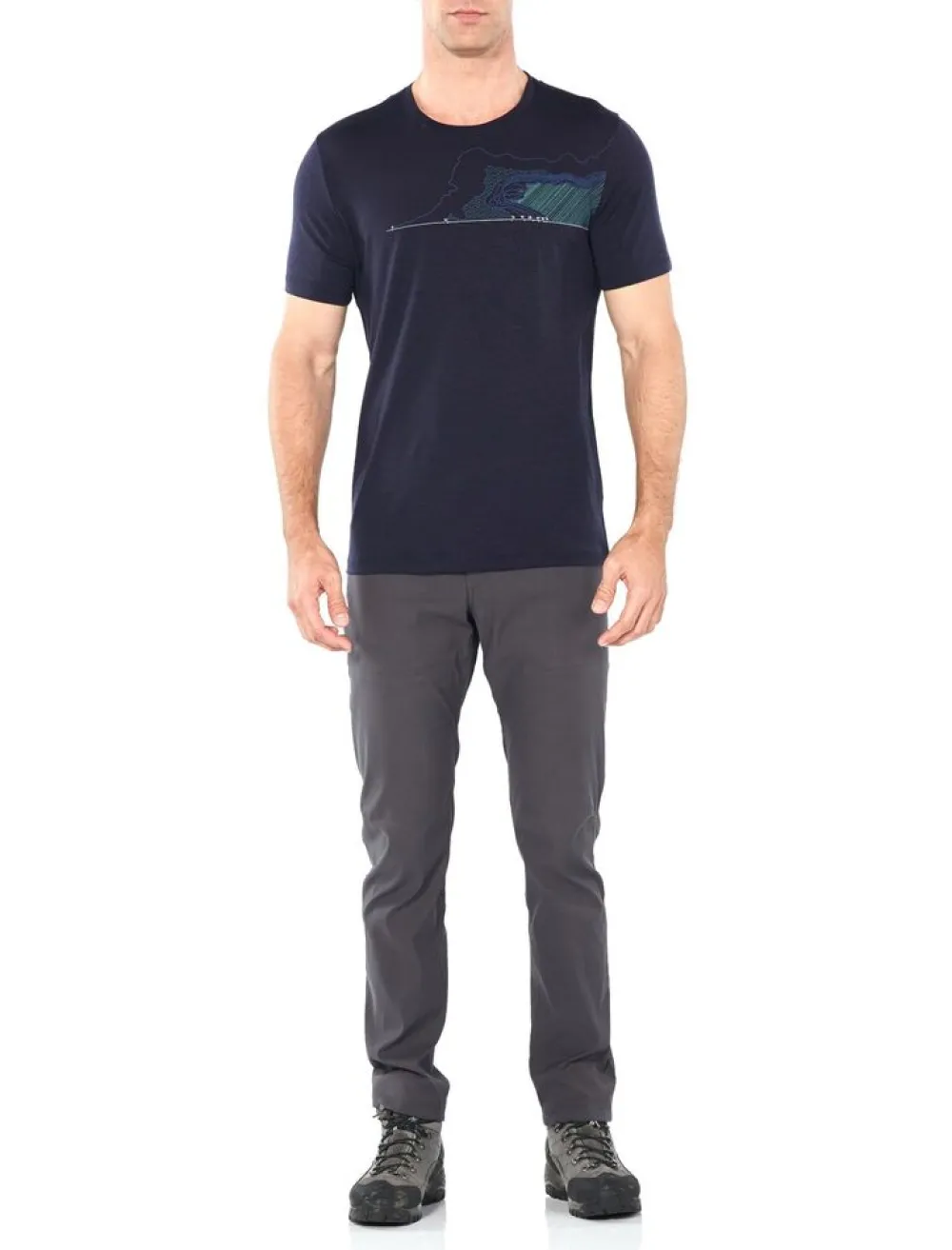 Heren Icebreaker Mens tech lite ss crewe glacial lines