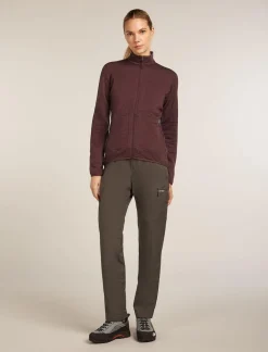 DAMES Icebreaker W Merino 400 RealFleece Descender LS Zip