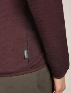 DAMES Icebreaker W Merino 400 RealFleece Descender LS Zip