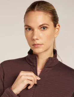 DAMES Icebreaker W Merino 400 RealFleece Descender LS Zip