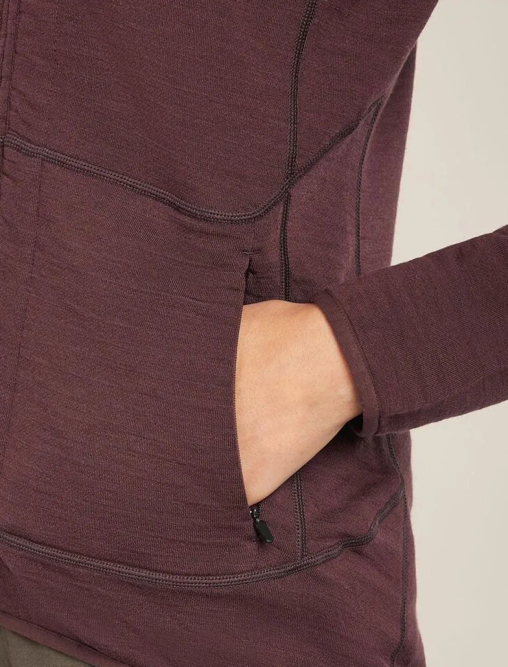 DAMES Icebreaker W Merino 400 RealFleece Descender LS Zip