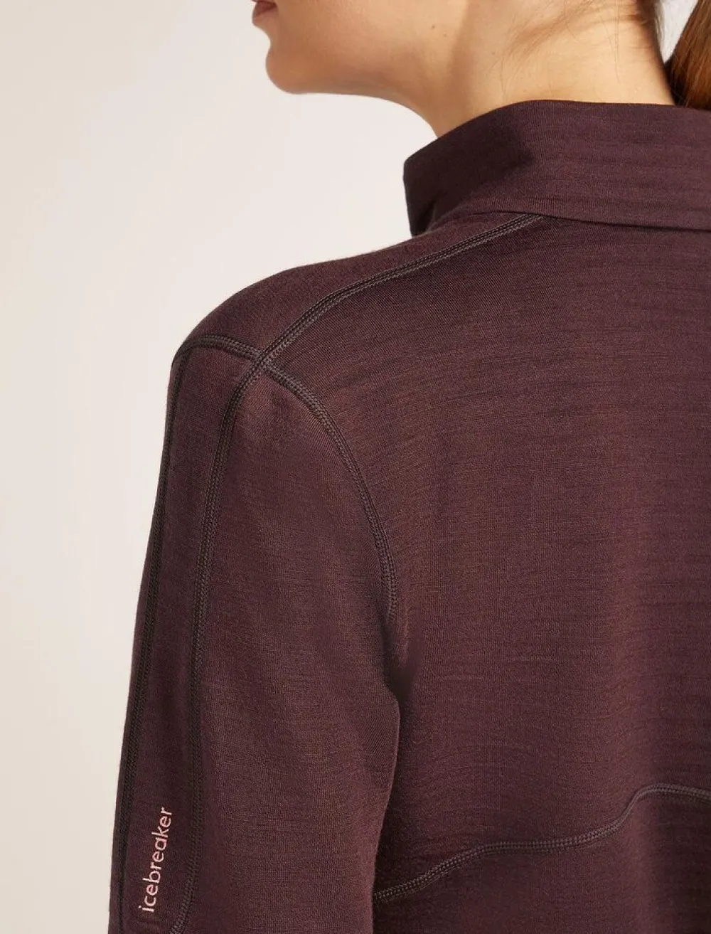 DAMES Icebreaker W Merino 400 RealFleece Descender LS Zip
