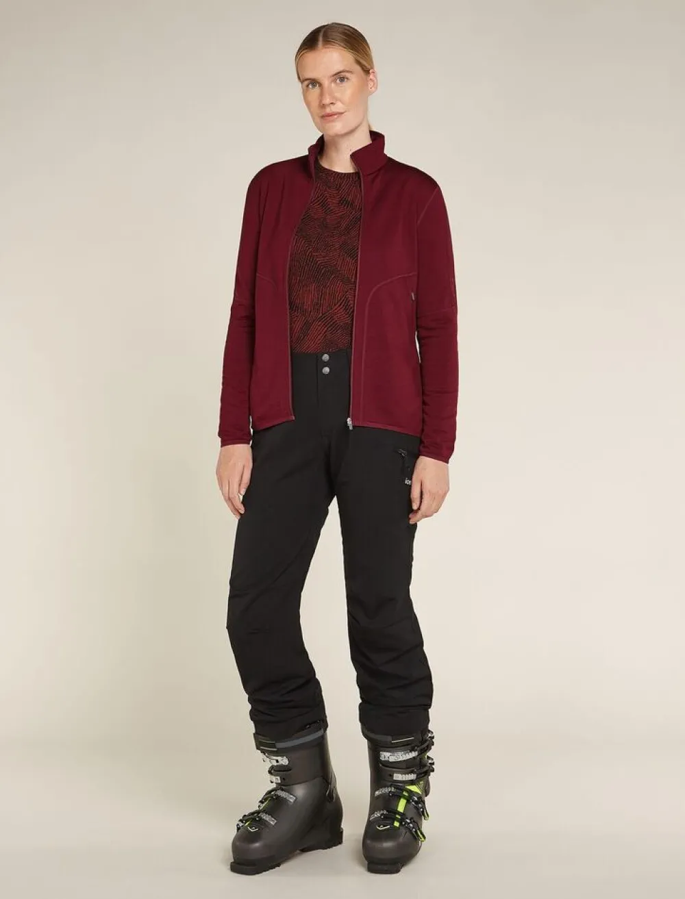 DAMES Icebreaker W Merino 560 Realfleece Element II LS Z