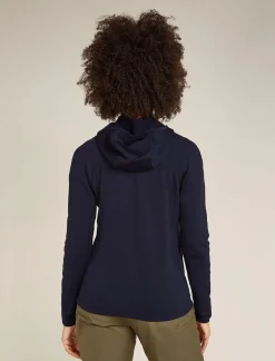 DAMES Icebreaker W Merino 360 Realfleece Elemental LS Z Hood