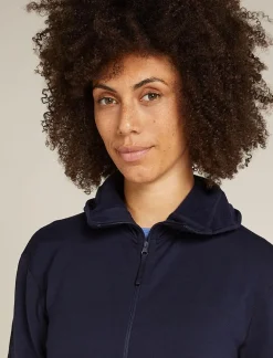 DAMES Icebreaker W Merino 360 Realfleece Elemental LS Z Hood