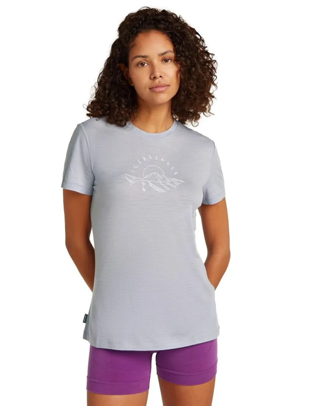 DAMES Icebreaker W Merino 150 Tech Lite ss Tee Sunrise Summit