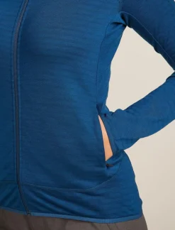 DAMES Icebreaker W Merino Blend 300 RealFleece Descender LS Zip