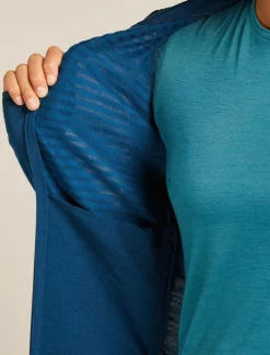 DAMES Icebreaker W Merino Blend 300 RealFleece Descender LS Zip