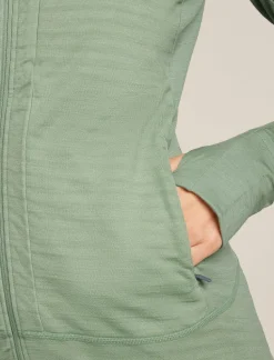 DAMES Icebreaker W Merino Blend 300 RealFleece™ Descender LS Zip Ho