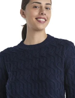 DAMES Icebreaker W Merino cable crew sweater