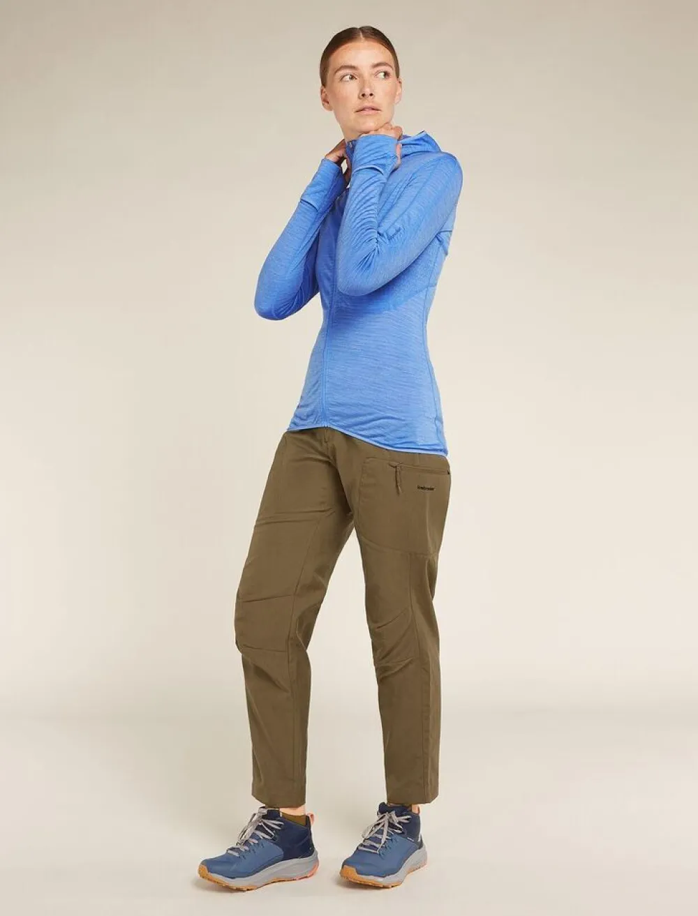 DAMES Icebreaker W Merino Realfleece Descender LS Zip Hoodie