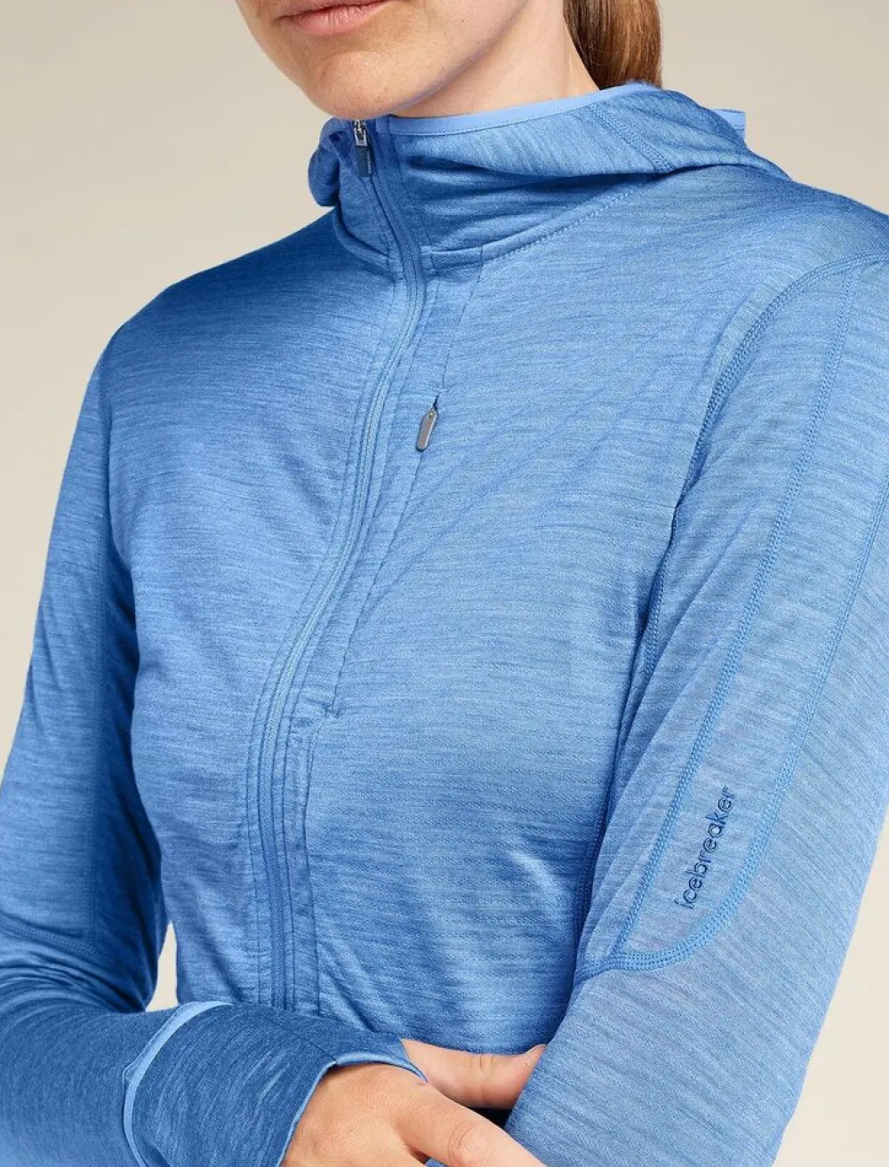 DAMES Icebreaker W Merino Realfleece Descender LS Zip Hoodie