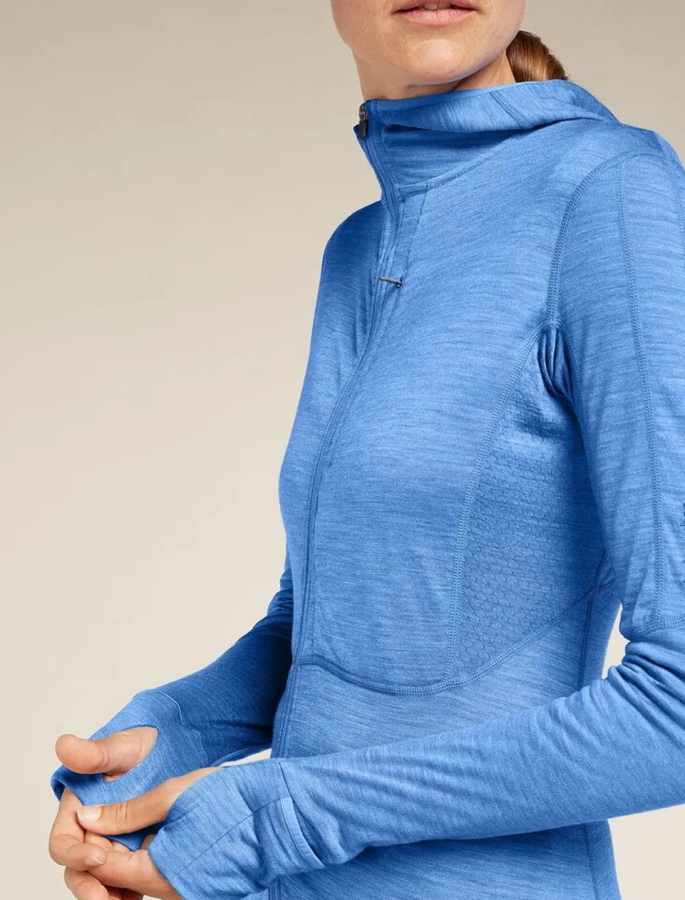 DAMES Icebreaker W Merino Realfleece Descender LS Zip Hoodie